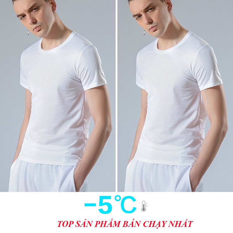 [KHÔNG XỊN, HOÀN TIỀN] Áo thun nam,ngắn tay, cổ tròn, lụa lưới thông hơi thoáng khí, áo lót nam thể thao, áo tập Gym | BigBuy360 - bigbuy360.vn