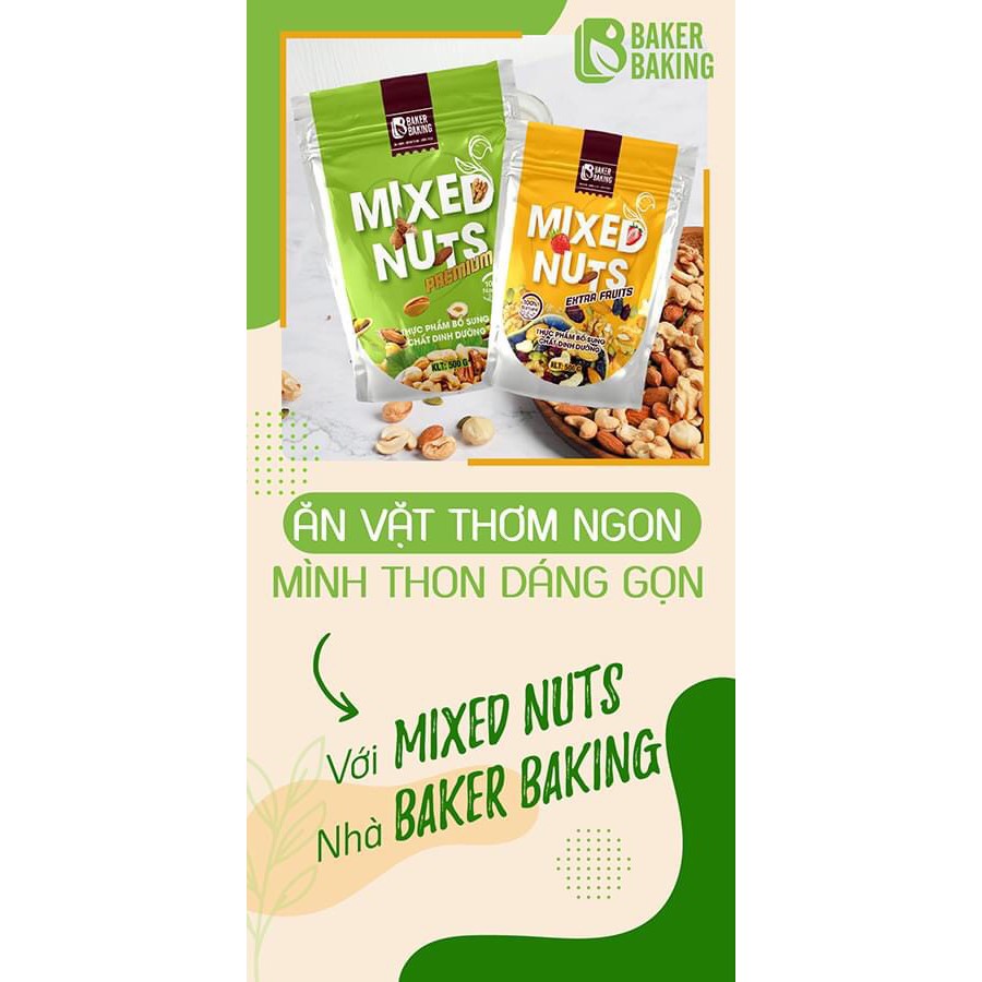 [Baker Baking] Hạt hỗn hợp có hoa quả dinh dưỡng ăn kiêng giảm cân