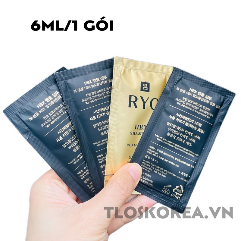 10 gói = 60ml Dầu gội Chống/Ngăn Rụng Tóc -  Sulwhasoo Ryo HBX Cao Cấp