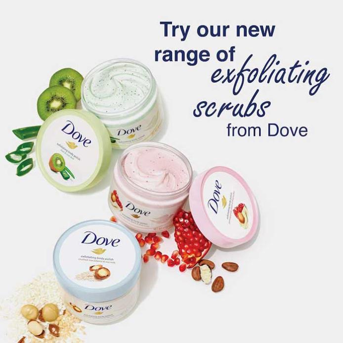 Tẩy da chết Dove Exfoliating Body Polish - Dưỡng da mịn màng tươi sáng 225ml - MIE SHOP