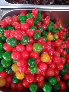 Mứt Trái Lý, túi zip 1kg, mix màu đỏ vàng xanh, trang trí bánh kem, cocktail - Date luôn mới