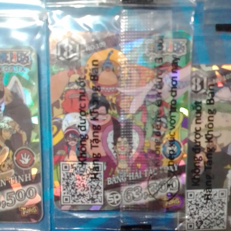 Bộ 7 thẻ ma trận kim cương One Pice Toonies