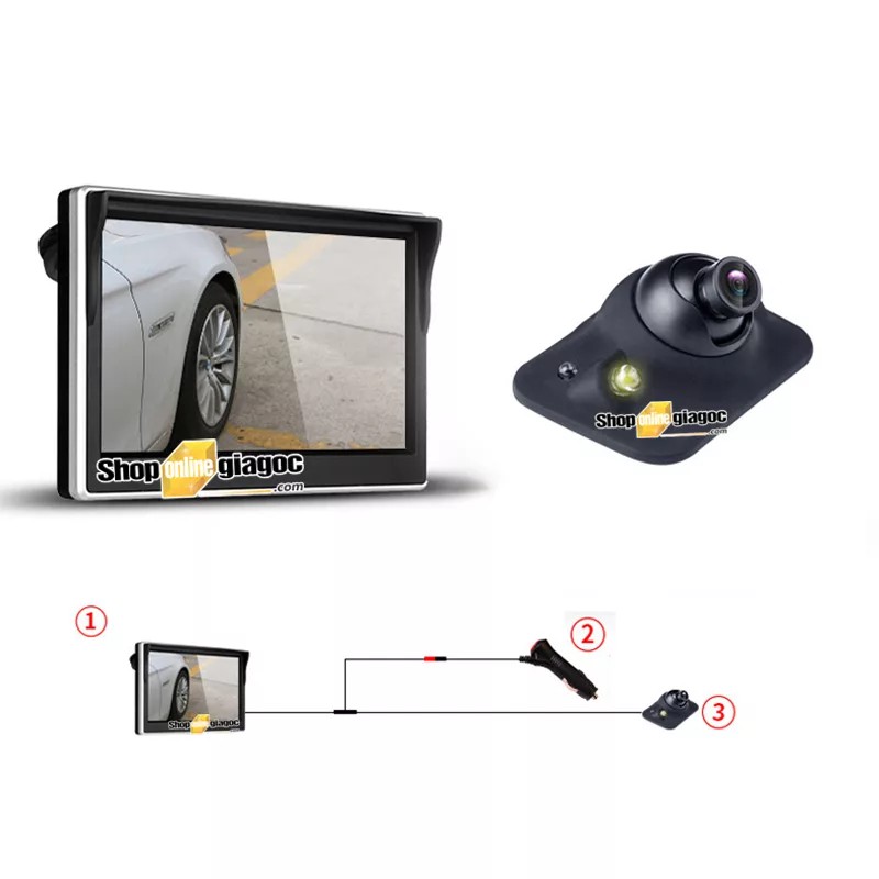 [HN] Combo Camera Cập Lề Ô Tô + Màn Hình 5 Inch | BigBuy360 - bigbuy360.vn