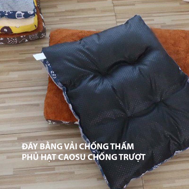 Đệm cho thú cưng lót lông mềm ấm, đệm chuyên dụng size lớn cho chó mèo