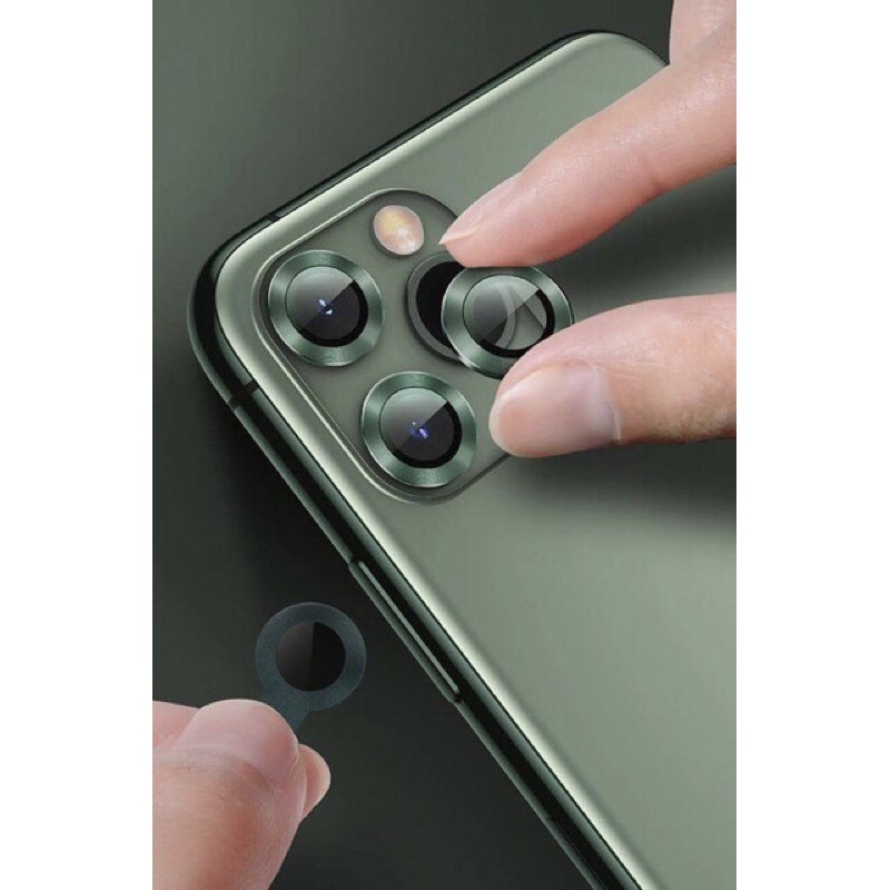 Viền Mắt Nhôm Kính Cường Lực Bảo Vệ Camera Cho iPhone 11/11Pro/11ProMax/12/12Mini/12Pro/12ProMax/13/13Pro/13ProMax