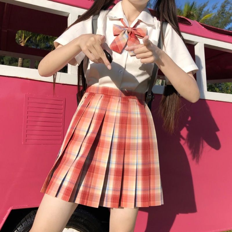 Chân váy JK nữ sinh Nhật Bản "Plop Plop"