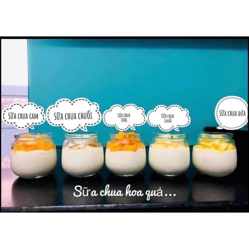 COMBO 5 - 10 Hũ Sữa Chua Thuỷ Tinh Béo 200ml To tiện lợi