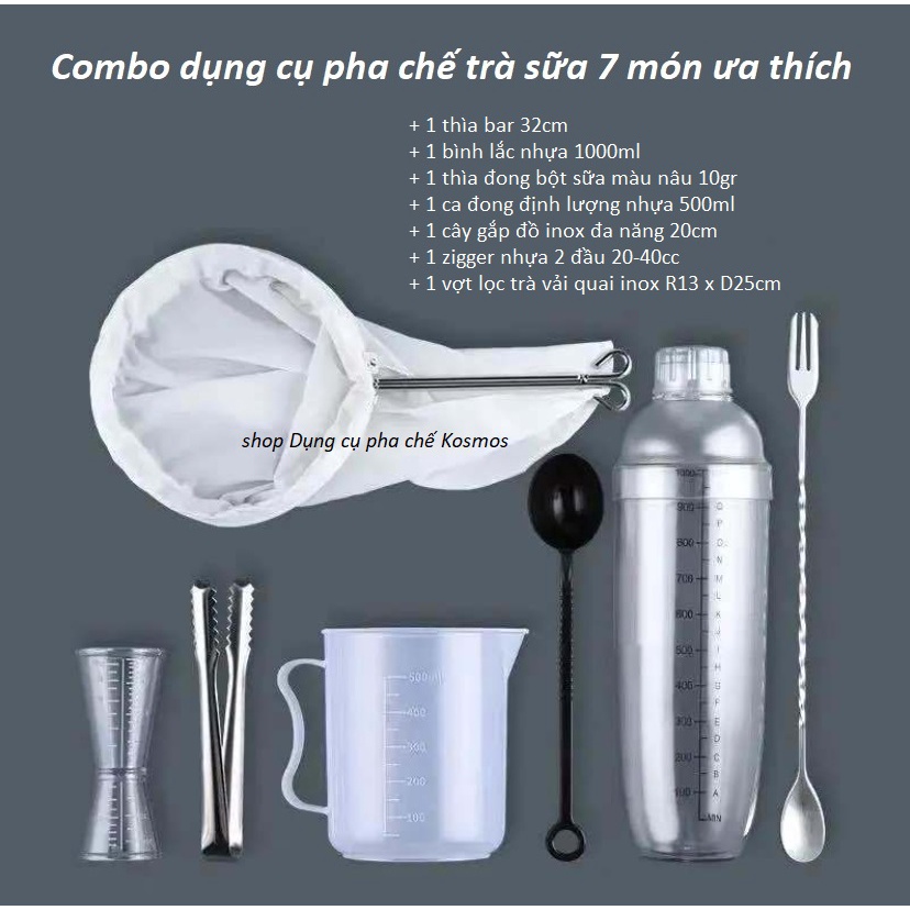 Combo dụng cụ pha chế 7 món ưa thích