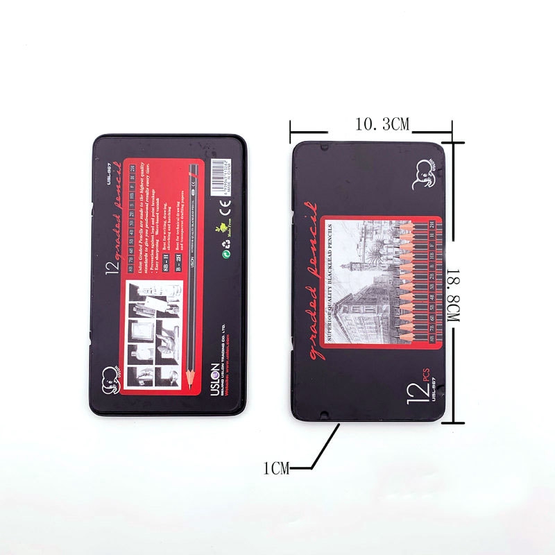 Bộ 12 bút chì gỗ 2H-8B chất lượng cao