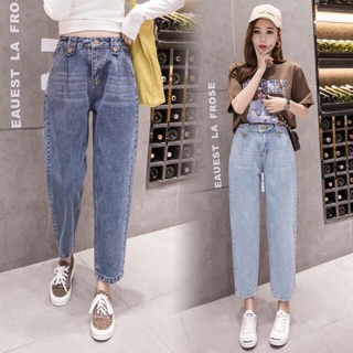 Quần bò baggy cạp cách điệu_119k