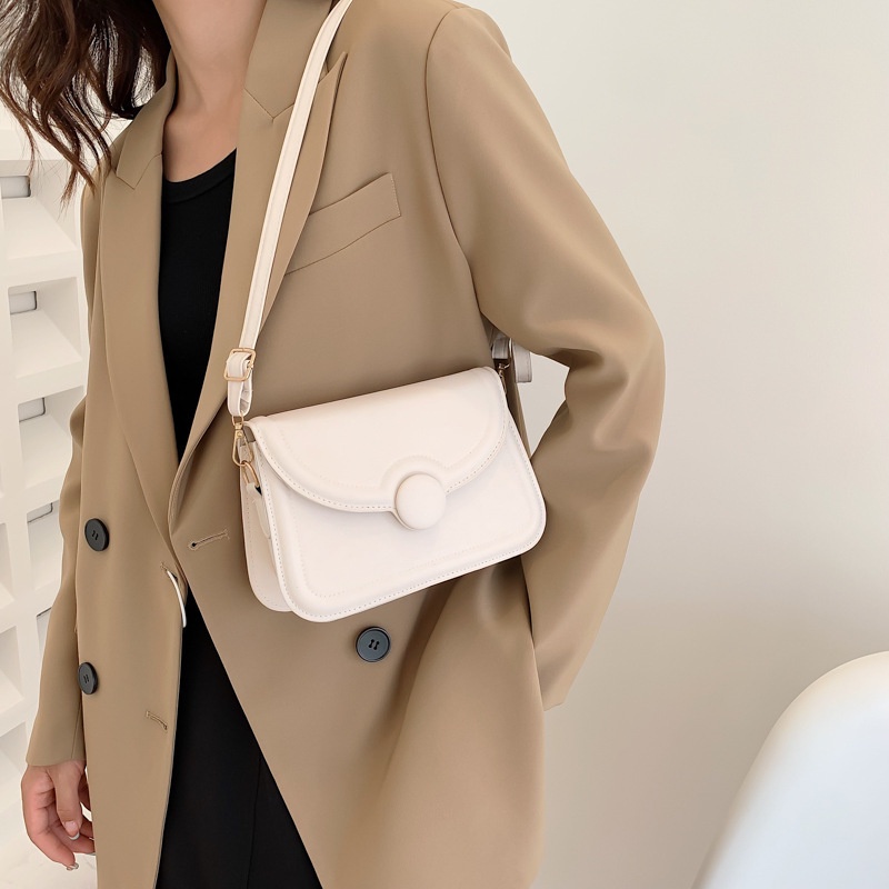 Túi đeo chéo vai JASMIN NOIR bằng da PU có khóa dành cho nữ