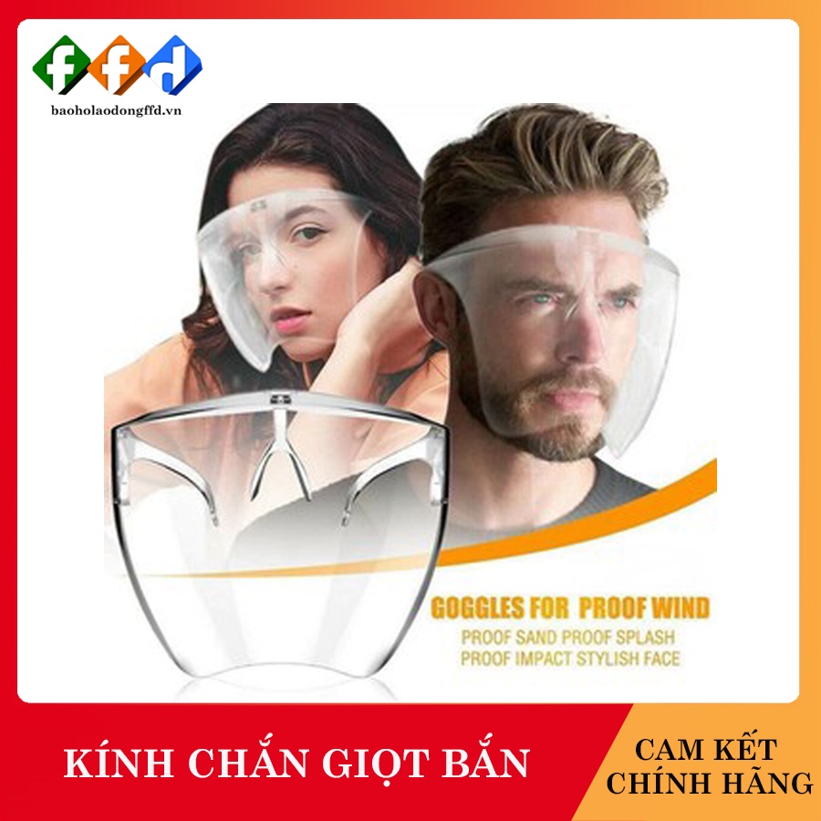 Mắt kính bảo hộ FACE SHIELD chống giọt bắn, chống bụi,che hết khuôn mặt,bảo vệ mắt toàn diện,tròng trong suốt,phòng dịch