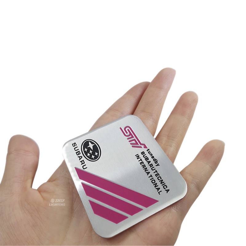 FENDER 1 Miếng Dán Logo Bằng Nhôm Trang Trí Cho Xe Hơi SUBARU STI TECNICA