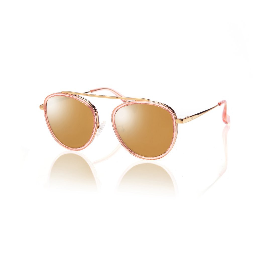 Mắt Kính Thời Trang STOCKHOLM (Orange Pearl And Gold Metal With Gold Mirror Lens)