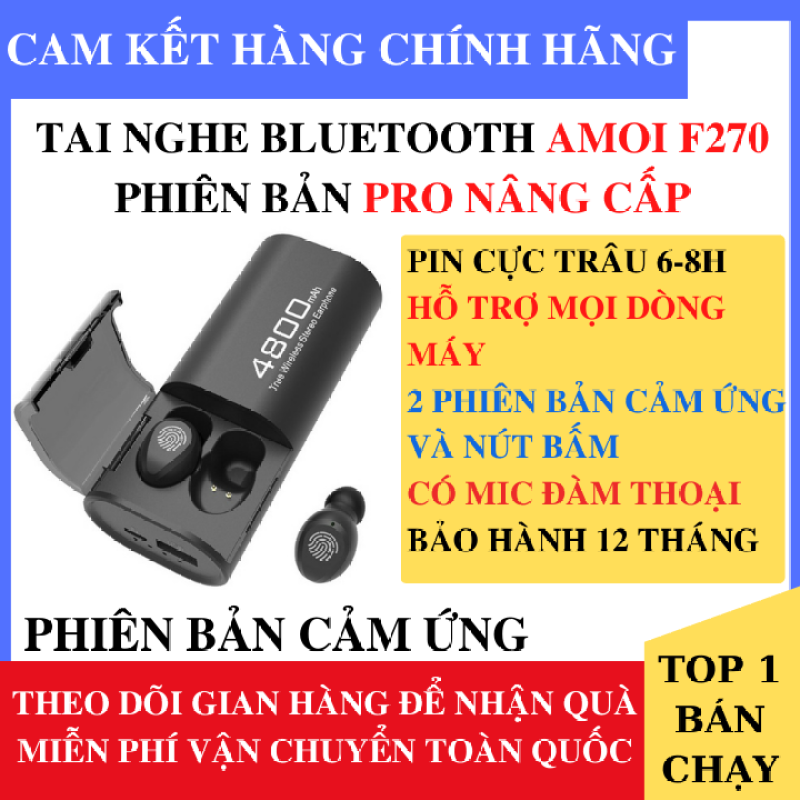 Tai Nghe Nhét Tai bluetooth Không Dây Chip 4800mah - f270