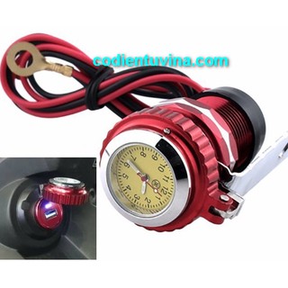 ĐỒNG HỒ + CỔNG SẠC USB GẮN XE MÁY