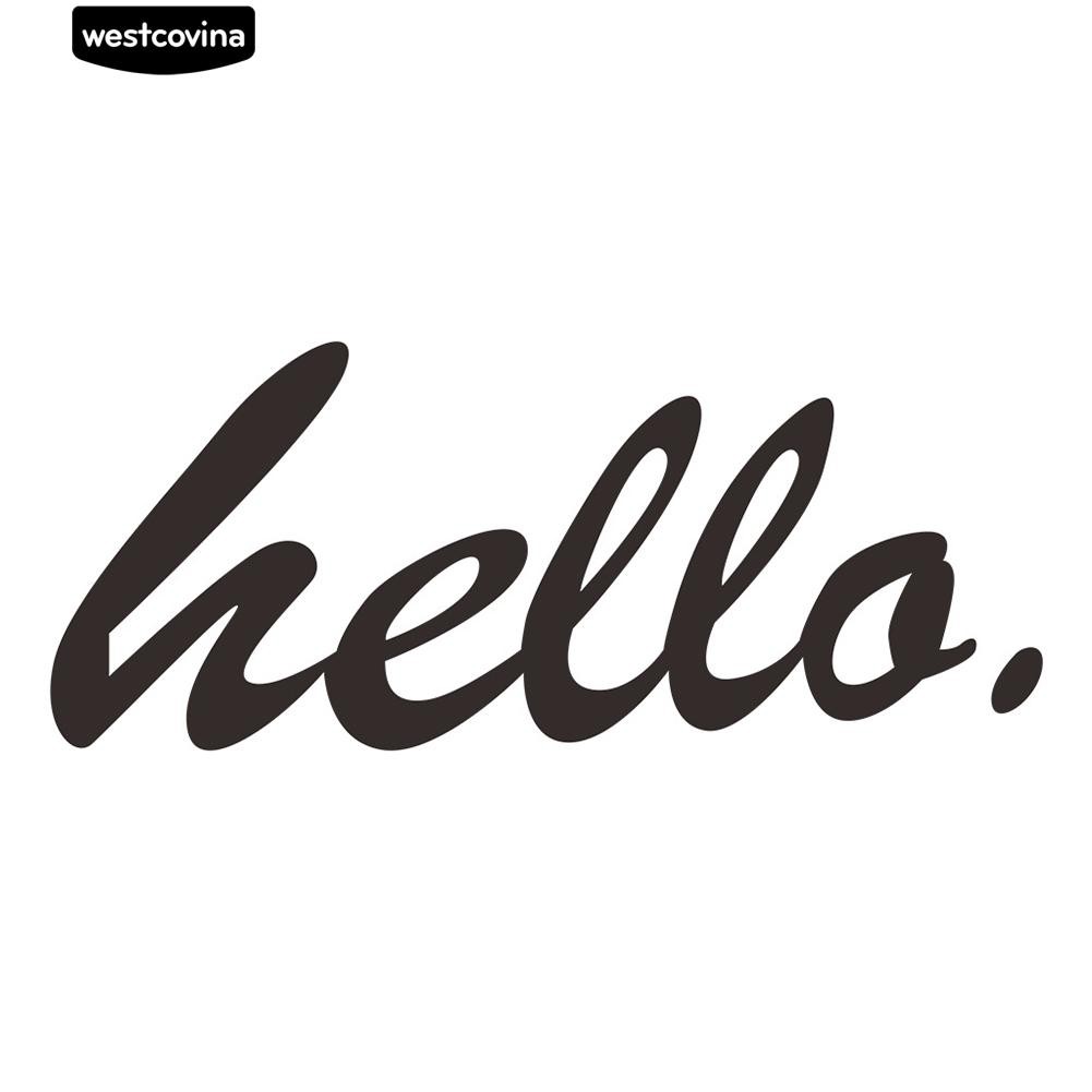 Sticker kiểu chữ Hello dán tường trang trí