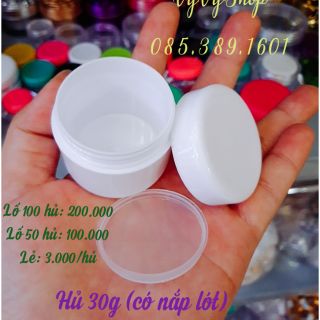 Combo 50 hủ kem 30g có nắp lót