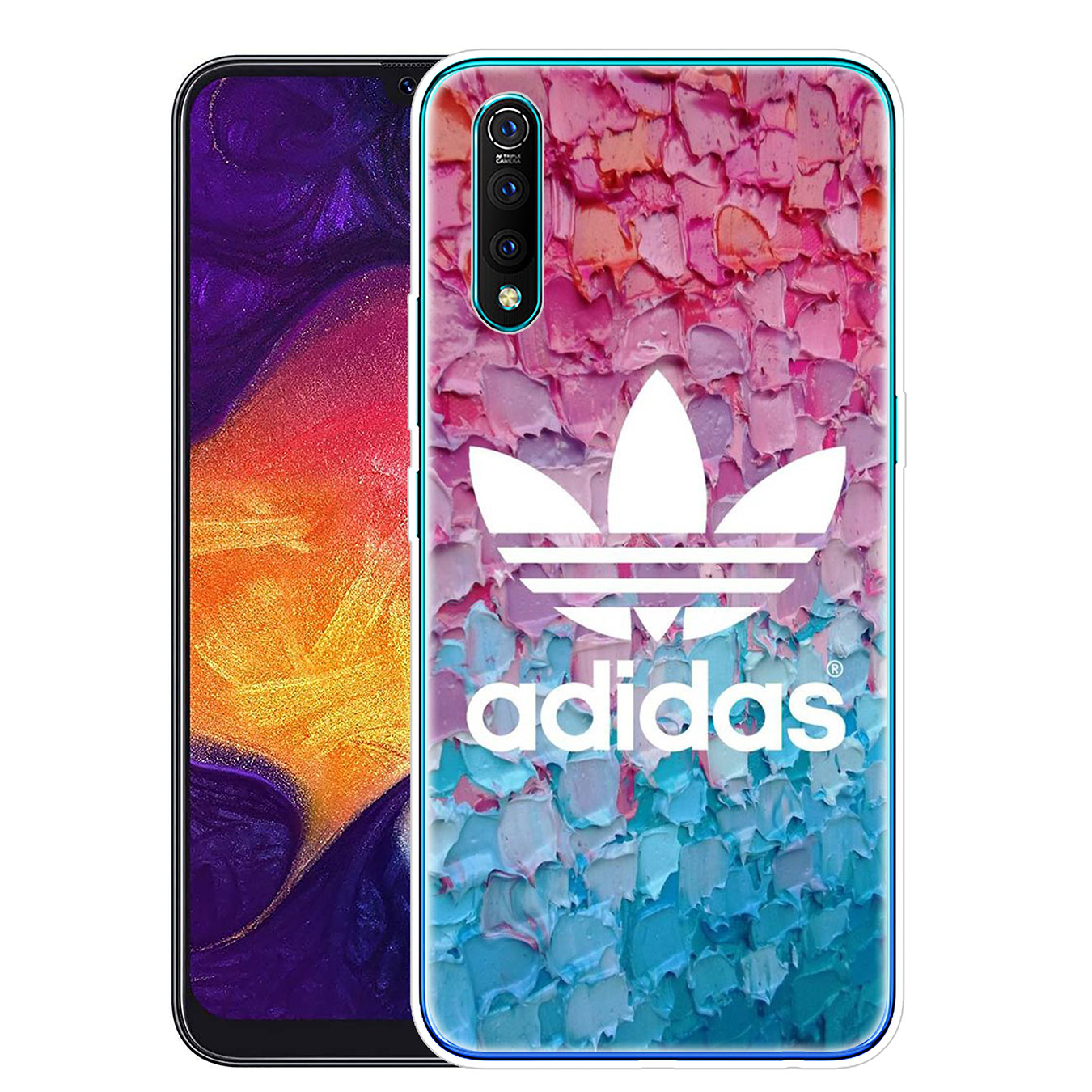 Ốp lưng silicon họa tiết logo Adidas cho Samsung Galaxy Note 10 Lite S8 Plus 20 Ultra 8 9 M31