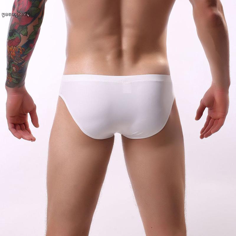 Quần Lót Spandex Siêu Mỏng Không Đường May Màu Trắng / Đen Cho Nam