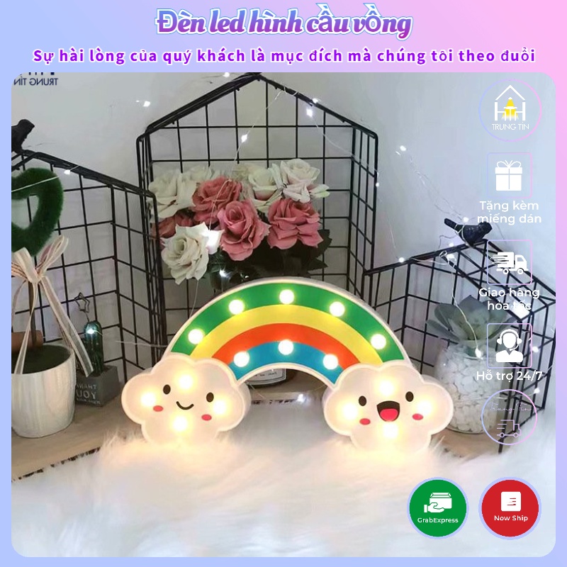 Đèn led hình cầu vồng thích hợp trang trí DECOR tiệm , đầu giường phòng ngủ làm đèn ngủ Trung Tín
