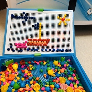 Đồ chơi xếp hình hạt nấm 300 chi tiết kích thước 29cm x 21cm