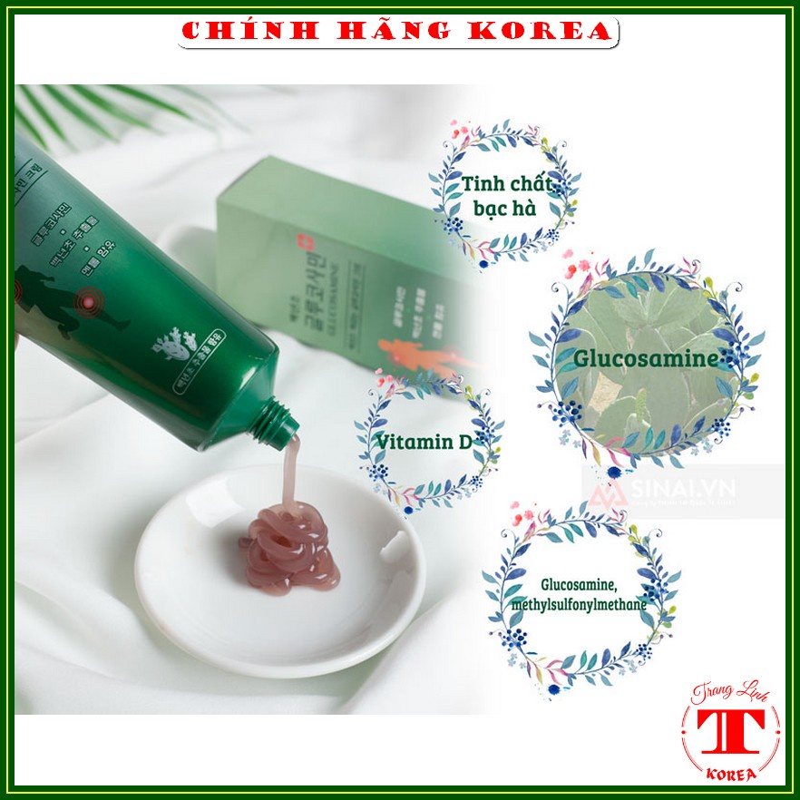 Dầu lạnh hàn quốc Glucosamine chính hãng, tuýp 150ml - Dầu xoa bóp chăm sóc chấn thương, tranglinh