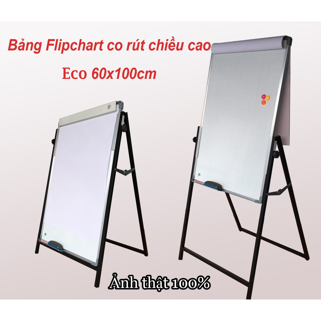 "Lô hàng nhanh" [Bảng viết bút lông] Bảng Flipchart chân gấp Eco 60X100 cm ( Kèm quà tặng)