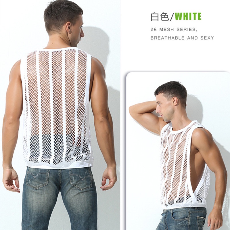 Áo Tank Top Lưới Thời Trang Gợi Cảm Cho Nam
