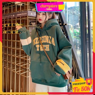 Áo khoác nỉ ❤️FREESHIP đơn 50k❤️ Áo khoác nữ mùa thu có mũ trùm đầu hot Trend - Quảng Châu