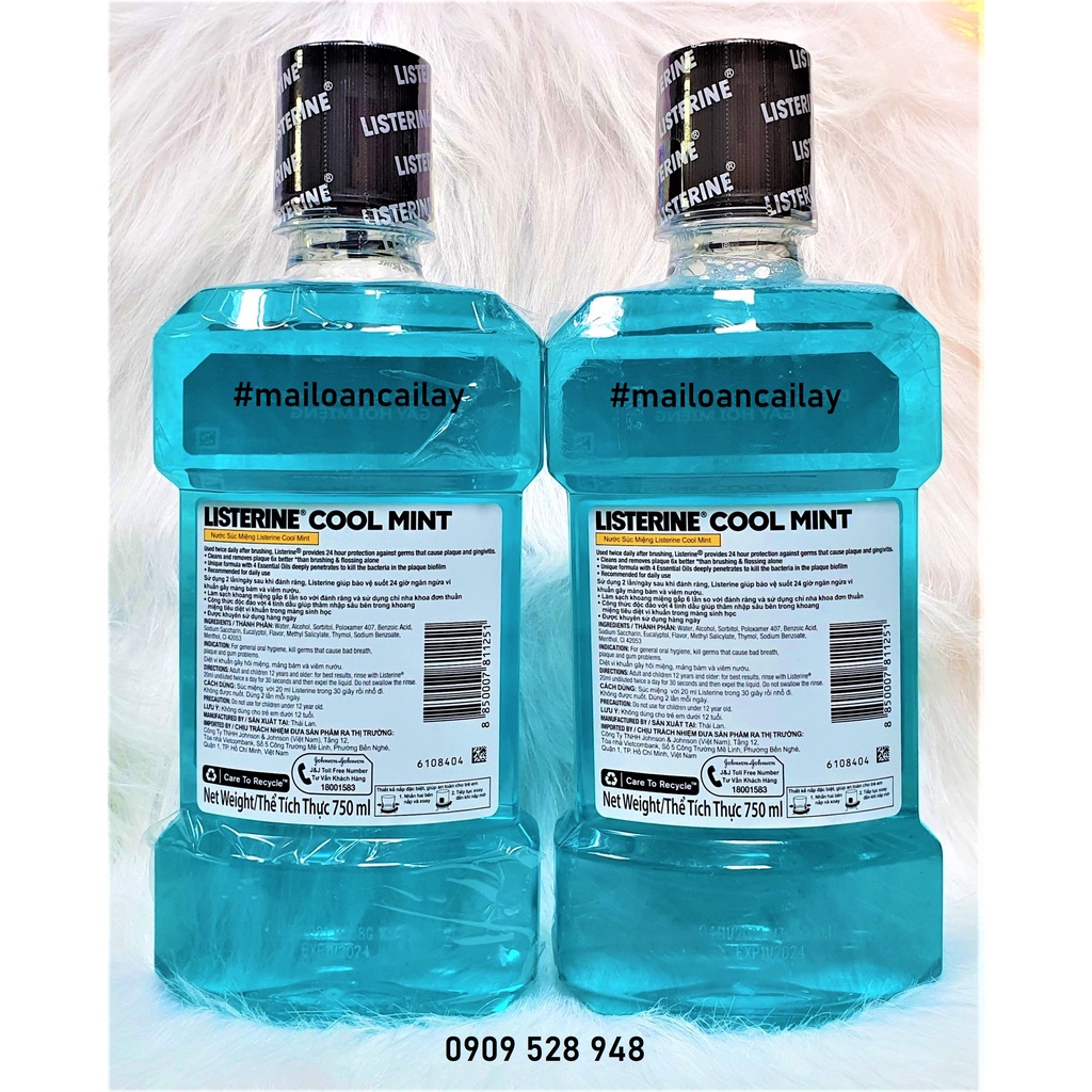 Nước Súc Miệng LISTERINE COOL MINT 750ml