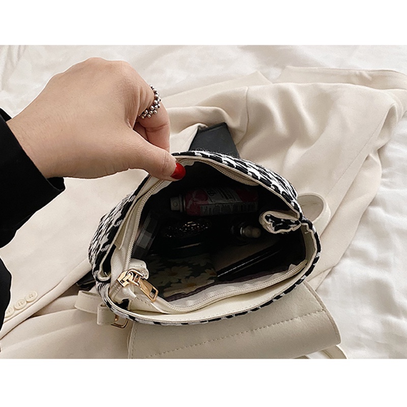 IELGY Ba Lô Họa Tiết Kẻ Sọc Màu Sắc Cổ Điển Thời Trang Cho Nữ