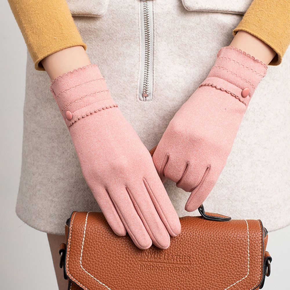 Găng tay nhung giữ ấm có thể dùng màn hình cảm ứng MIHAN1 cho nữ