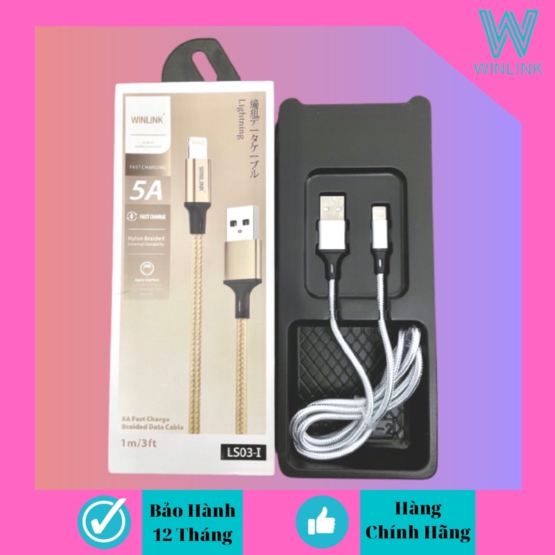 CÁP SẠC NHANH WL03 CHÂN LIGHTNING CHO IPHONE - HÀNG CHÍNH HÃNG