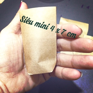 Túi giấy super mini size 4x7 cm giá 29k/100 túi