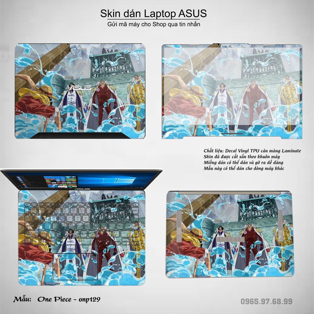 Skin dán Laptop Asus in hình One Piece _nhiều mẫu 15 (inbox mã máy cho Shop)