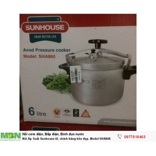 Nồi áp suất gas sha860 sunhouse 6.0l