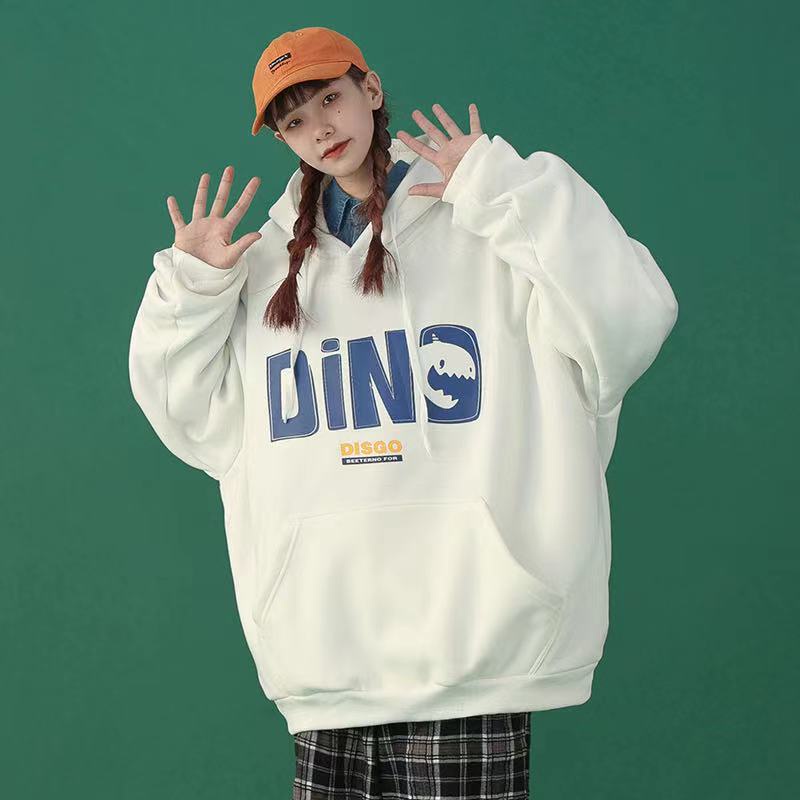 NRVP Áo Hoodie Tay Dài Dáng Rộng Phong Cách Hàn Quốc Mới Cho Nữ