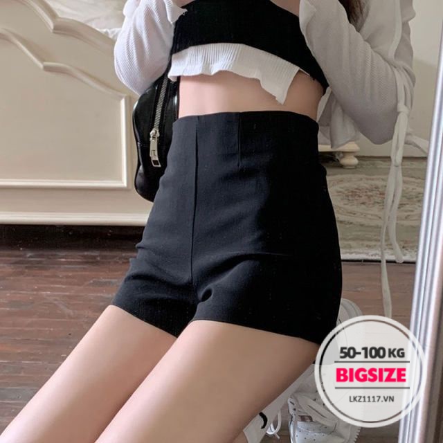 quần short nữ quần đùi Bigsize Quần shorts biker lưng cao cạp cao ôm body chữ a mùa hè Phong cách Hàn Quốc Thời Trang tiểu thư cá tính xinh đẹp cho người mập béo