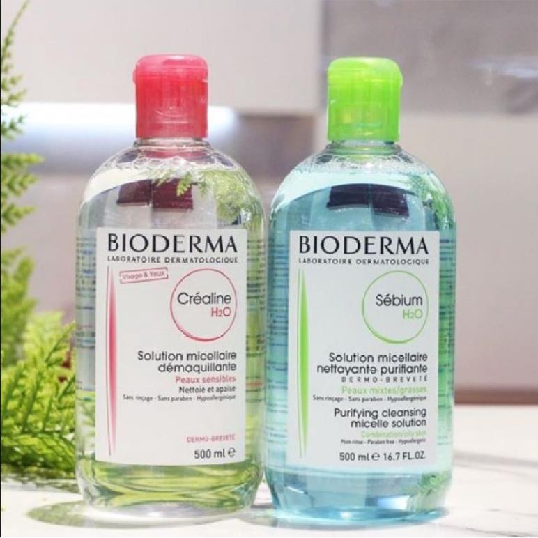 Nước tẩy trang Bioderma làm sạch dịu nhẹ 500ml, tẩy trang Bioderma cho mọi loại da MANEKI