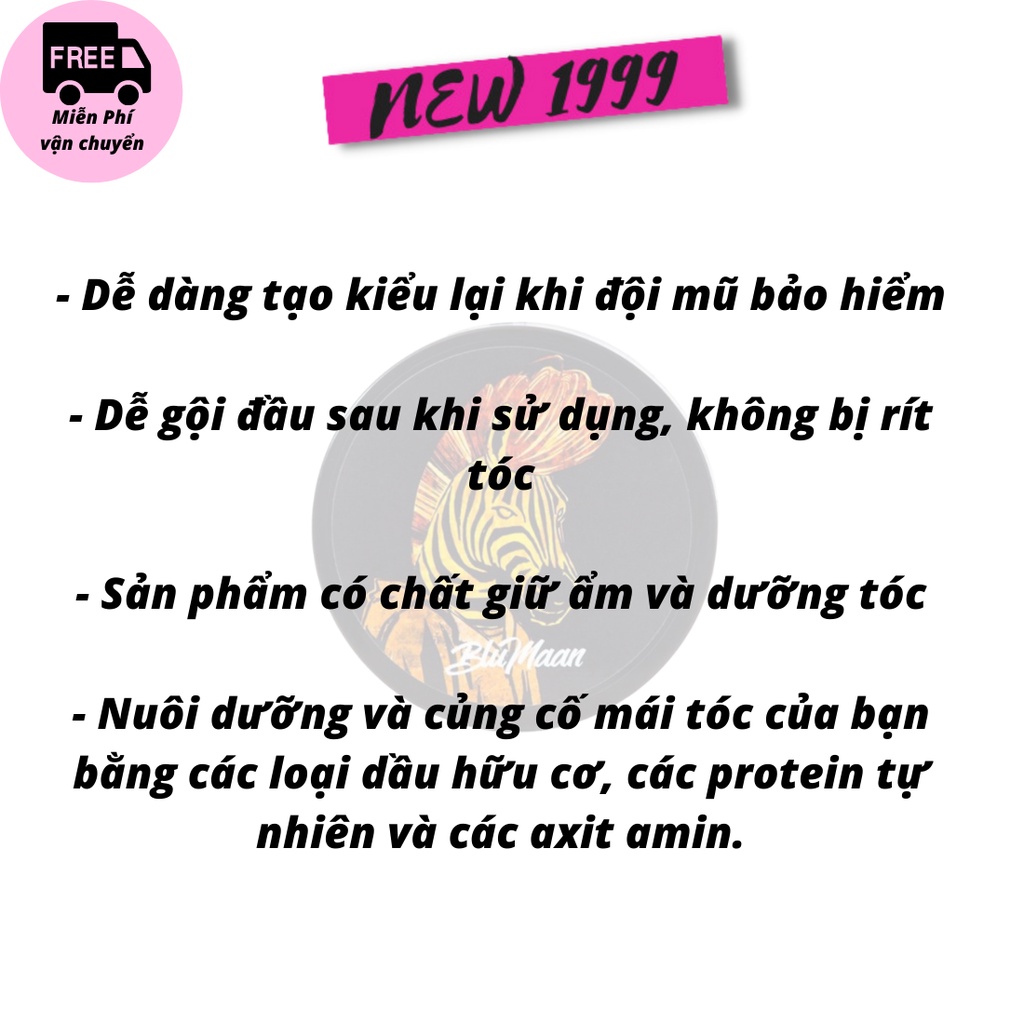 Sáp vuốt tóc nam nữ tạo kiểu BLUMAN NGỰA VẰN newm clay cao cấp