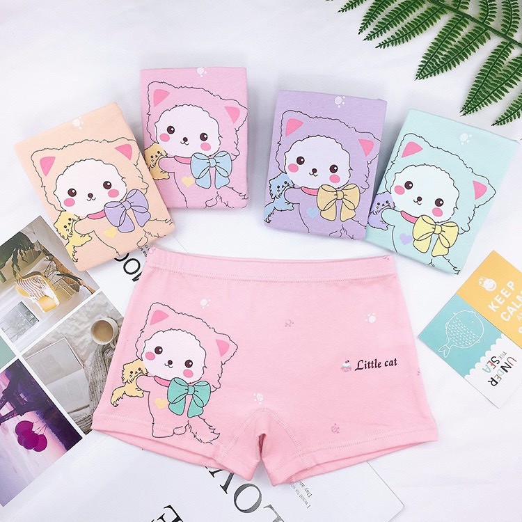 Quần chíp bé gái, quần chip đùi cho bé gái cao cấp chất liệu cotton siêu mềm mịn và dễ thương size cho các bé 11-34kg