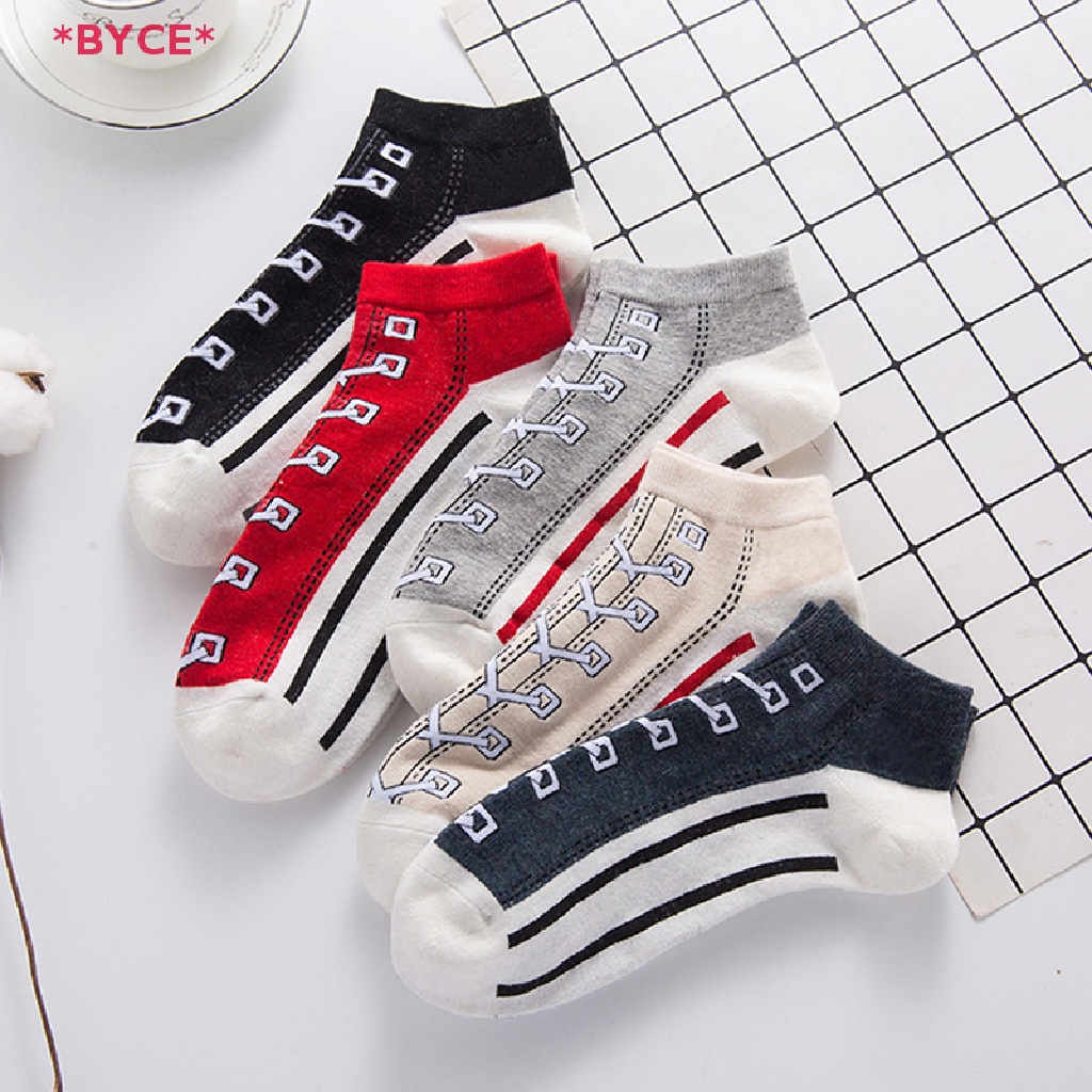 Vớ Cotton Cổ Ngắn In Họa Tiết Đôi Giày Dễ Thương Phong Cách Harajuku Hip Hop Mới