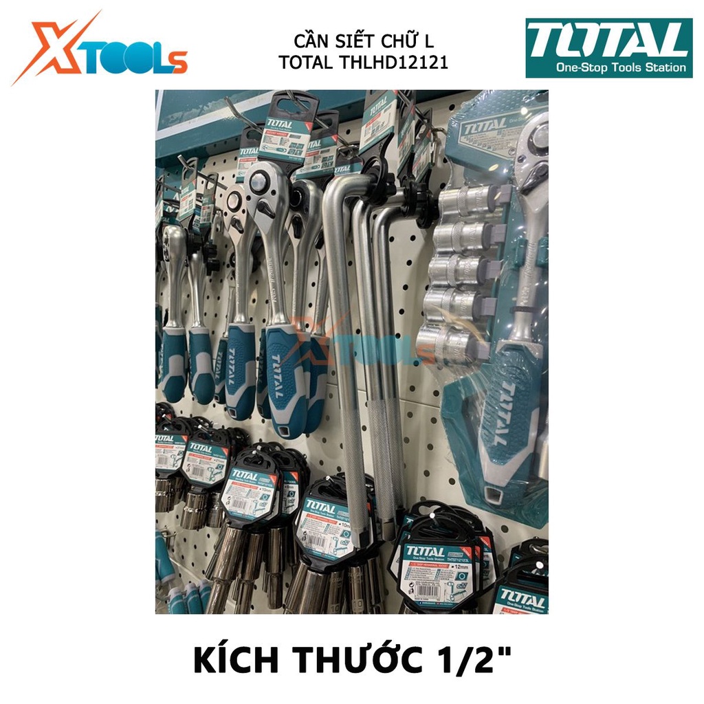 Cần siết tay cầm L 1/2 inch TOTAL THLHD12121 | tay cần lực Kích thước 1/2&quot;, Chiều dài 12 inch (300mm), Chất liệu thép CR