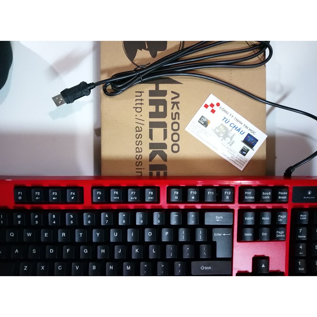 Bàn phím Hacker Gaming Assassins AK-5000, chuẩn USB Cáp dài 1.8 M