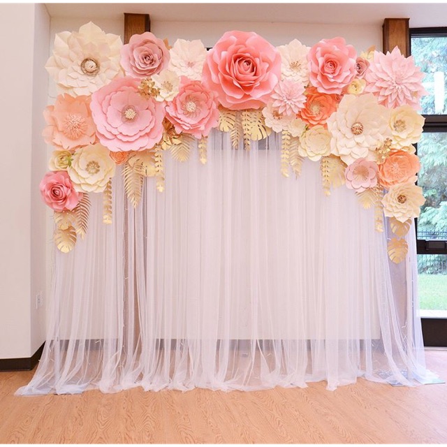 Combo GIẤY MỸ THUẬT làm hoa Trắng- hồng