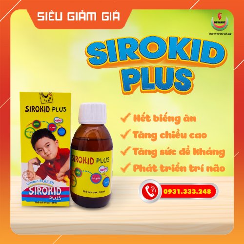 Siro trẻ em giúp ăn ngon, tăng sức đề kháng SIRO KID PLUS