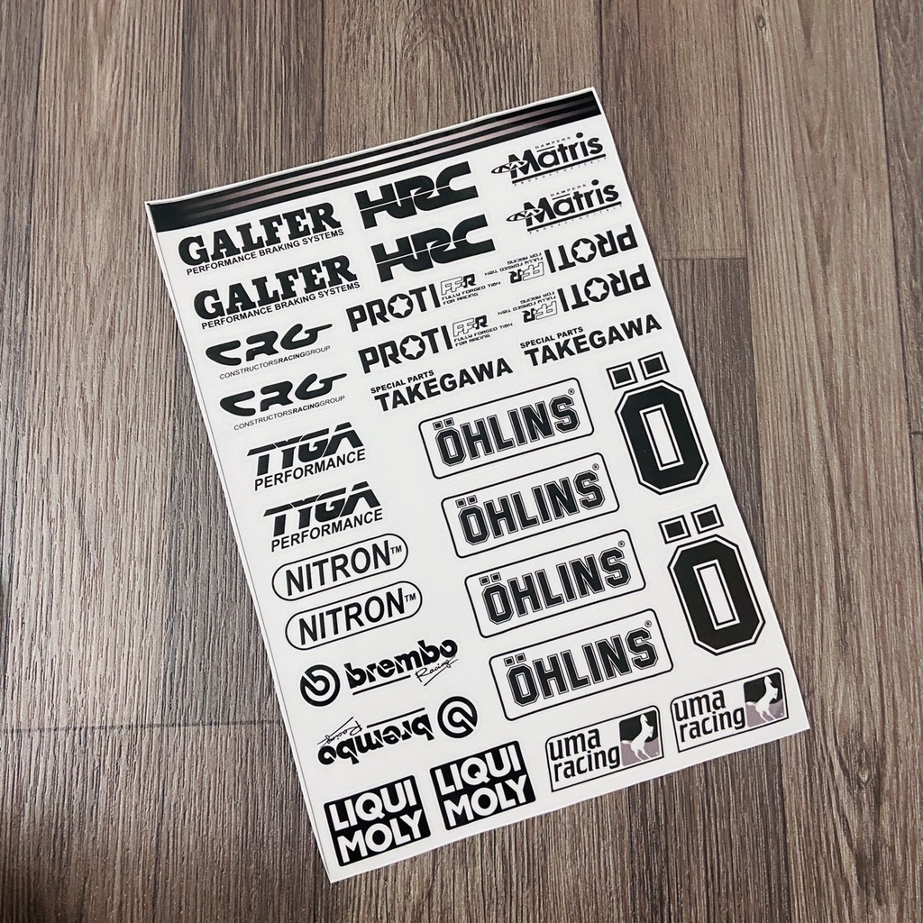 (đơn giản là đẹp) Bộ tem xe máy màu trắng hoặc đen nhiều STICKER khác nhau trang trí xe siêu CHẤT