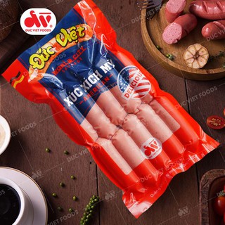 Gói 10 cây Xúc xích Mỹ - Xúc xích Đức Việt, Date mới nhất, gói 500gr