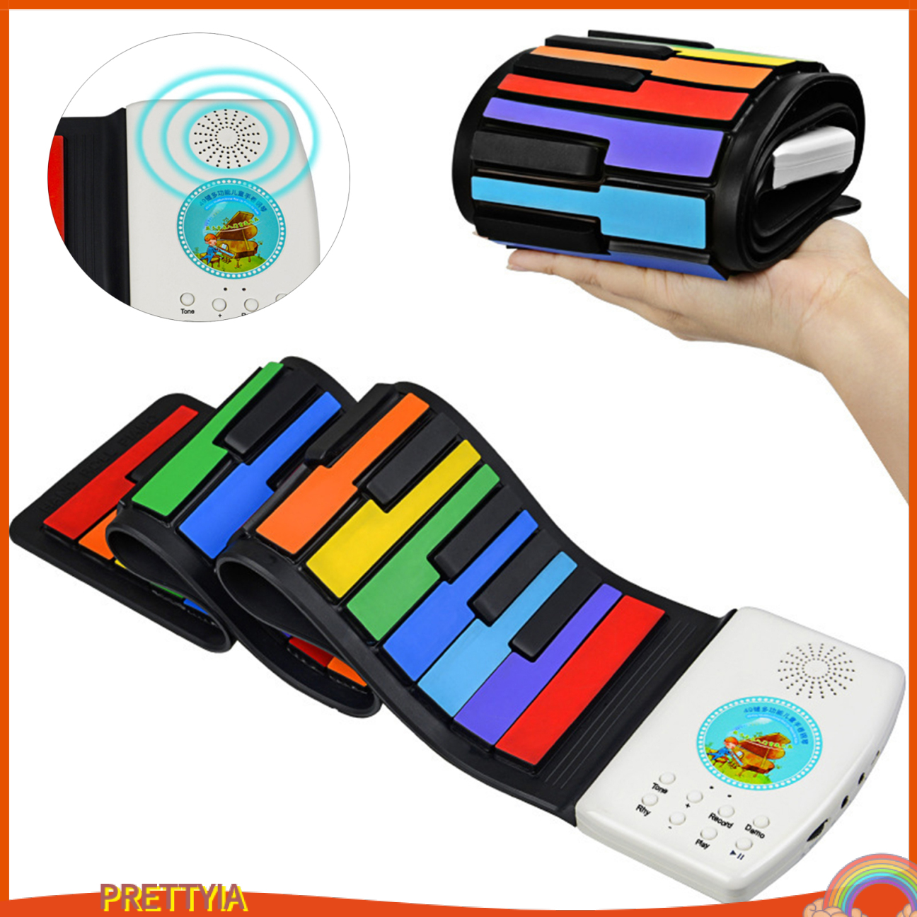 [PRETTYIA]Roll Up Piano Electric Digital Roll Up Keyboard Piano Gifts